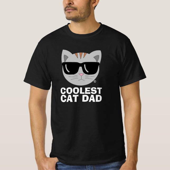 Camiseta Gato de óculos solares, PAI de GATO MAIS LEGAL (Frente)