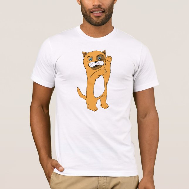 Camiseta Gato de ondulação (Frente)
