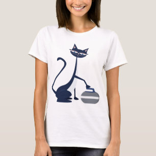 Camiseta Gato de ondulação
