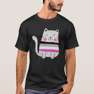 Camiseta Gato de Orgulho de Gatos LGBTQ com Sinalizador Ase