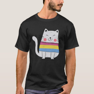Camiseta Gato de Orgulho de Gatos LGBTQ de Sinalizador Pans