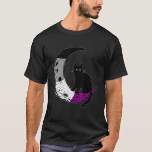 Camiseta Gato De Orgulho Gato Asexual Da Lua