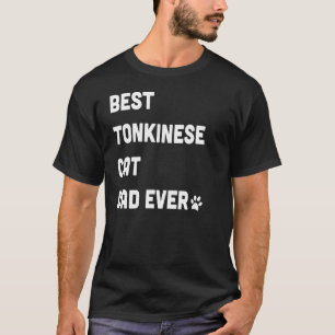 Camiseta Gato de Pai de Gato Tonkinês Melhor para os Mens