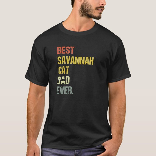 Camiseta Gato de Pai de Savannah, melhor do mundo (Frente)