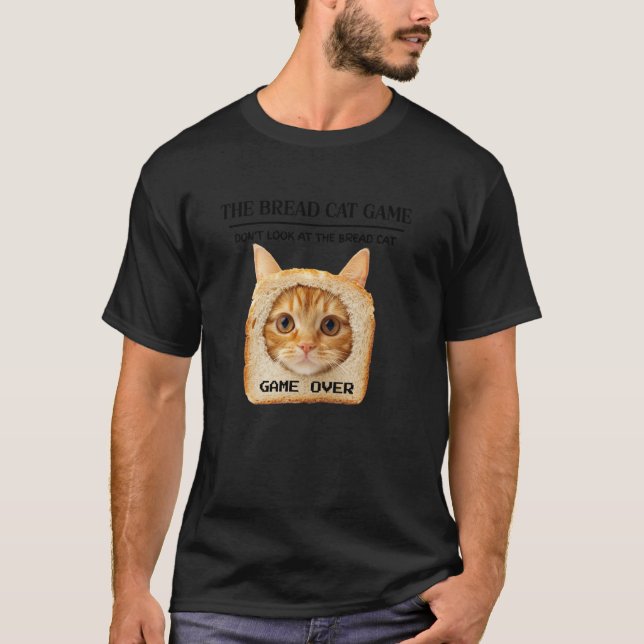 Camiseta Gato de Pão Engraçado (Frente)