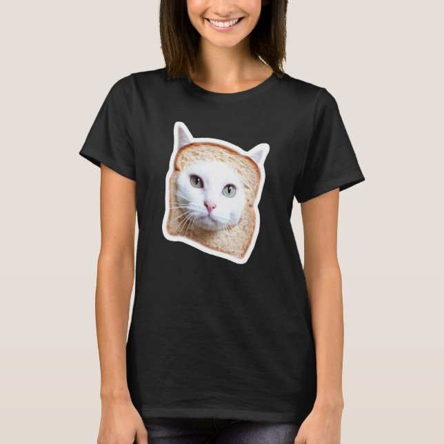 Camiseta Gato de Pão Meme da Internet (Frente)