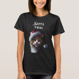 Camiseta Gato de Papais noeis de Natal