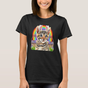 Camiseta Gato De Páscoa Bonito Cachorro De Ovo Cachorro Arc
