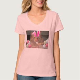 Camiseta Gato de Páscoa Laranja
