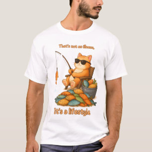 Camiseta Gato de Pesca Divertido – Isso Não é uma Doença, É