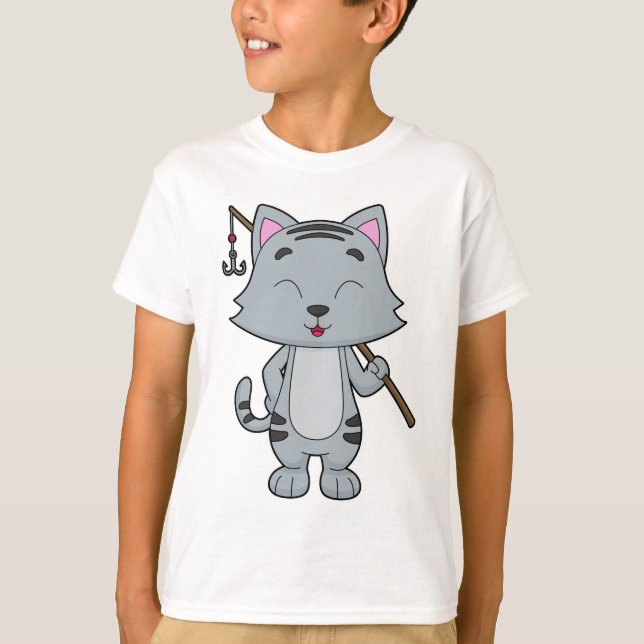 Camiseta Gato de Pesca e Pesca (Frente)