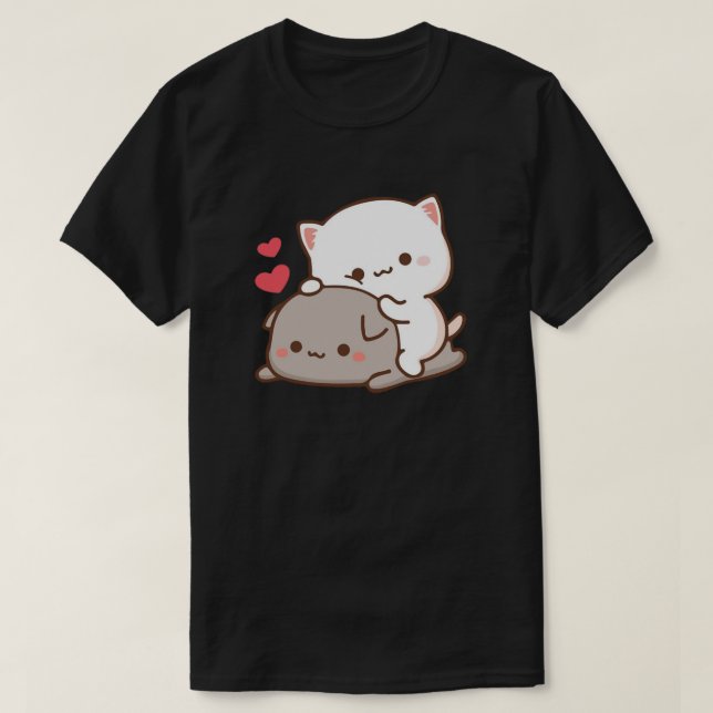 Camiseta Gato de Pêssego de Mochi Cugado (Frente do Design)