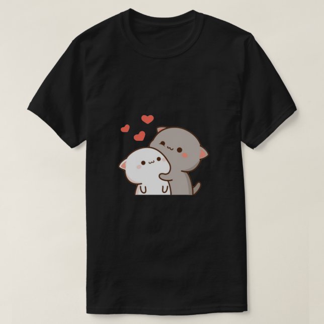 Camiseta Gato de Pêssego de Mochi Cugado (Frente do Design)