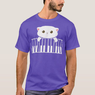 Camiseta Gato de Piano Piano Povoado Gato Proprietário de G