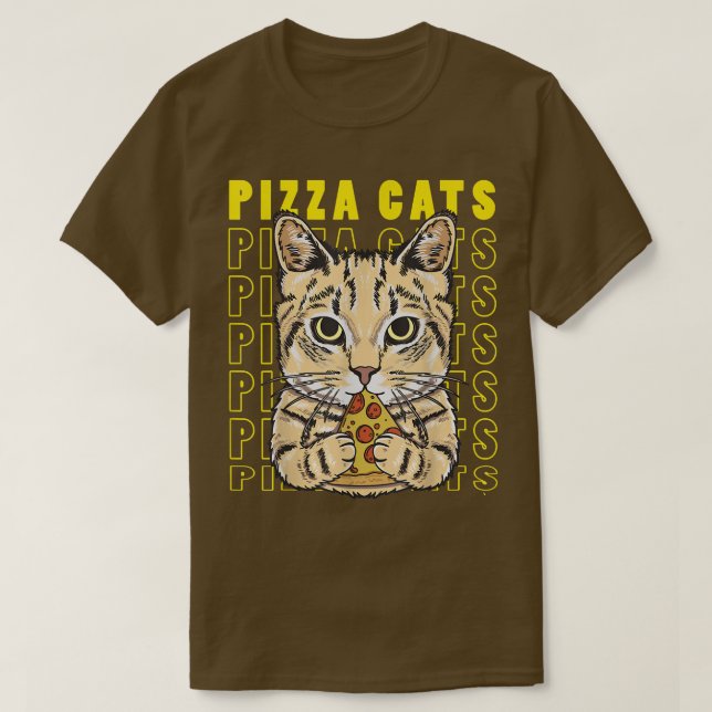 Camiseta Gato de pizza doce e engraçada gatinho Pizza Gata (Frente do Design)