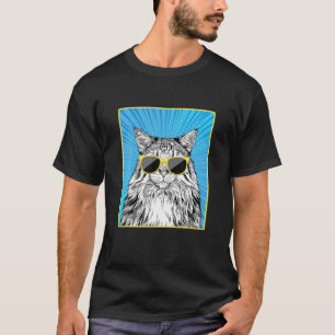 Camiseta Gato De Pop De Retrato De Floresta Norueguesa Com