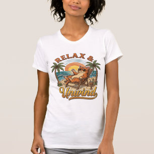 Camiseta Gato de Praia Relax & Desestresse Design de Gravur