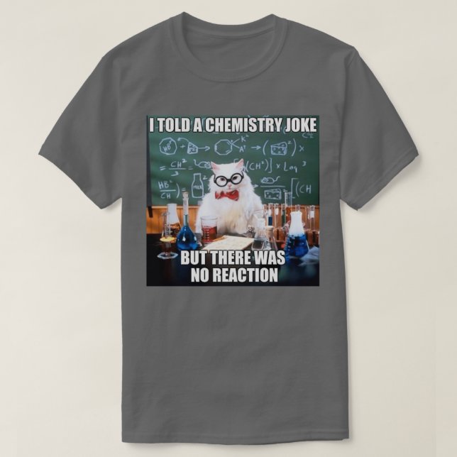 Camiseta Gato de Química (Frente do Design)