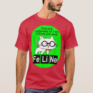 Camiseta Gato De Química Gira Em Gatos De Ciência É Compost