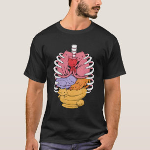 Camiseta Gato de Raio-X de Anatomia Humana Anatomicat