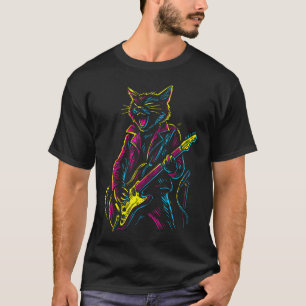 Camiseta Gato de Rock And Roll