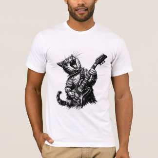 Camiseta Gato de Rock n Roll