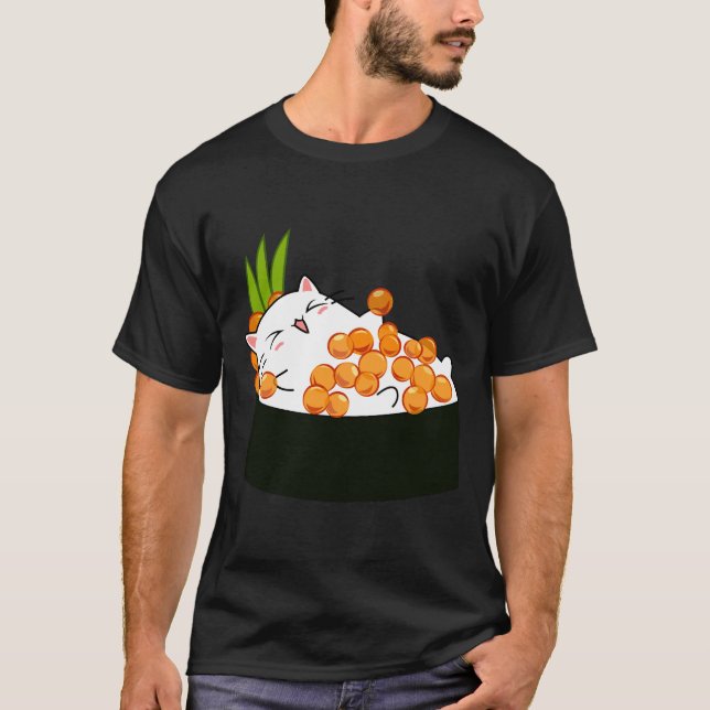 Camiseta Gato de rola de peixe (Frente)