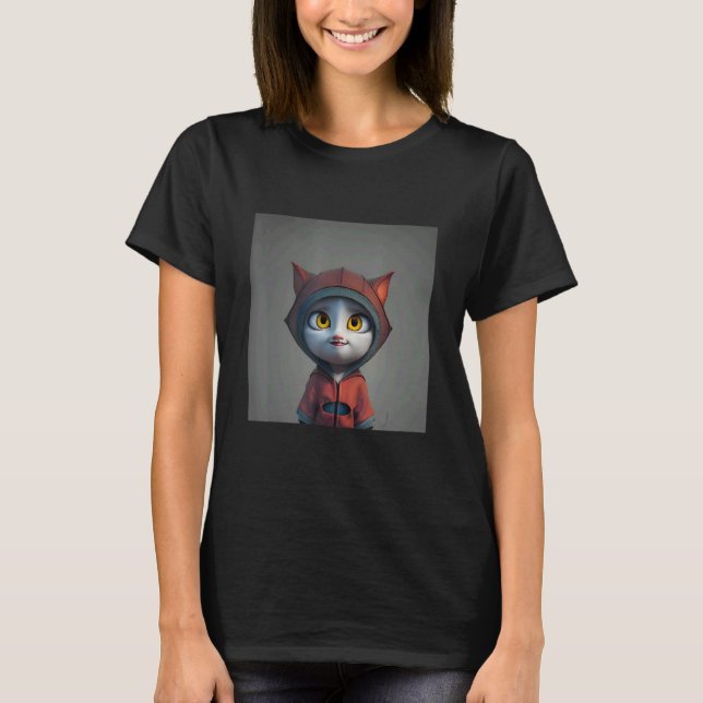 Camiseta Gato de Rua Rapper Fofo (Frente)