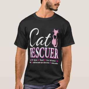 Camiseta Gato de Salvamento Gato Gift Feral Kittens Cascata