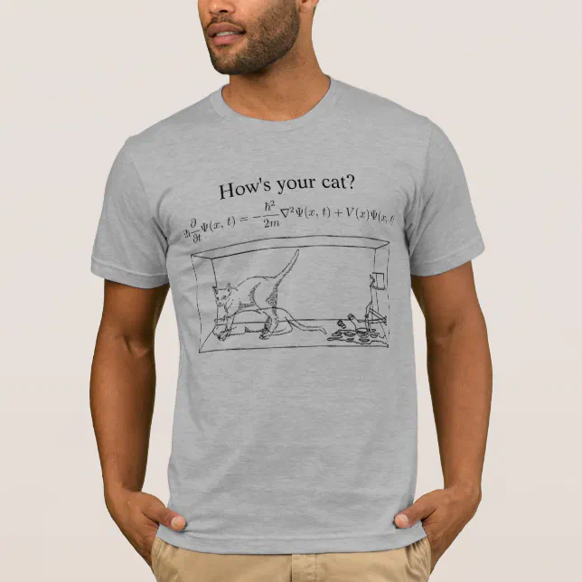 Camiseta Gato de Schrödinger – Põe uma blusa