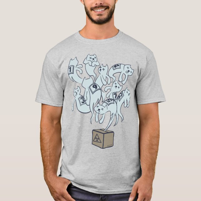 Camiseta Gato de Schrödinger 9 vidas (Frente)