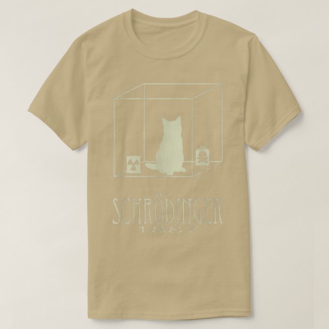 Camiseta Gato de Schrodinger é um paradoxo vivo do Morto (Frente do Design)