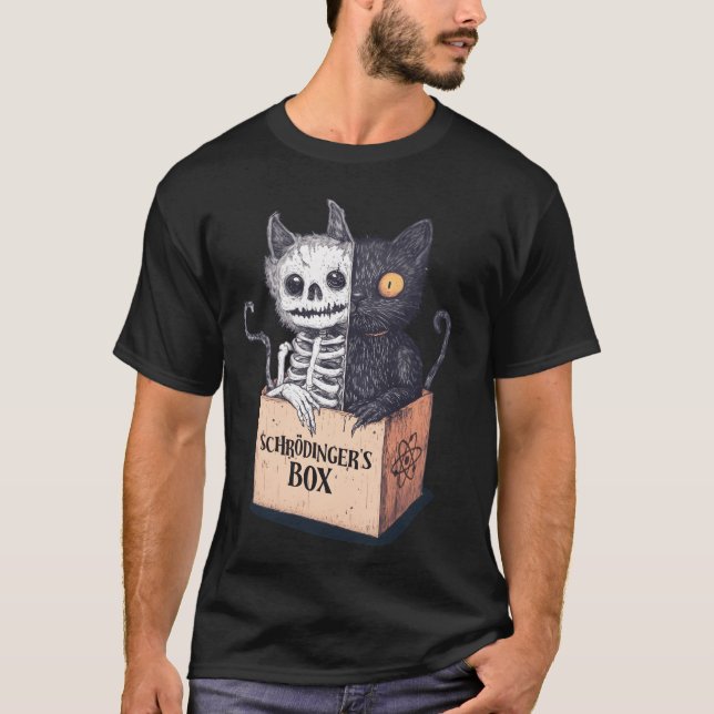 Camiseta Gato de Schrödinger engraçado (Frente)
