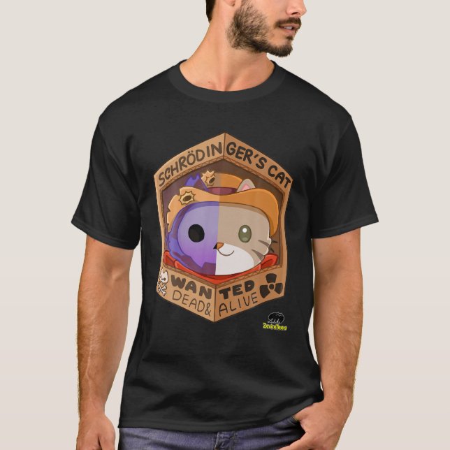 Camiseta Gato de Schrodinger - Morto procurado (Frente)