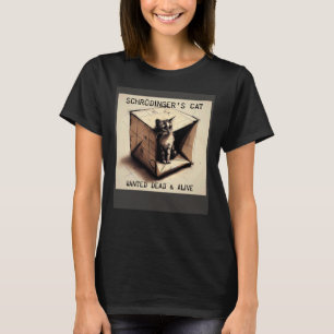 Camiseta Gato de Schrödinger Procurado Vivo & Morto