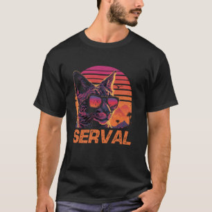 Camiseta Gato de Servo para Óculos Solares Retroativos lega