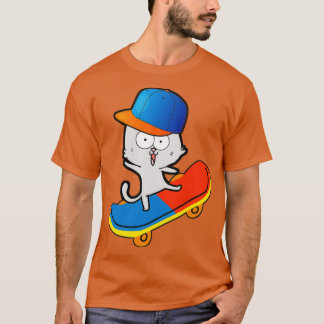 Camiseta Gato de skate