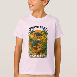 Camiseta Gato de skate