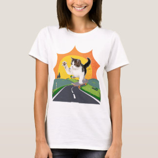 Camiseta Gato de skate