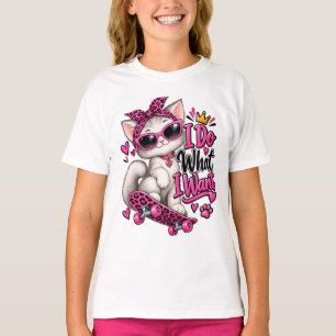 Camiseta Gato de Skate Faço O Que Quero