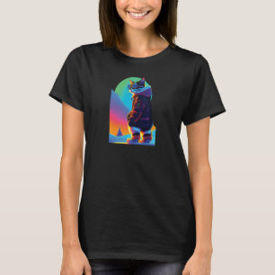 Camiseta Gato de Snowboard Legal Para Homens Mulheres Esqui