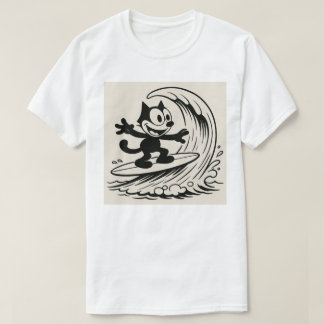 Camiseta Gato de surfe