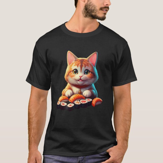 Camiseta Gato de Sushi (Frente)