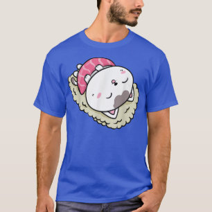 Camiseta Gato de Sushi Cachorro Kawaii Anime Neko Animal Pe