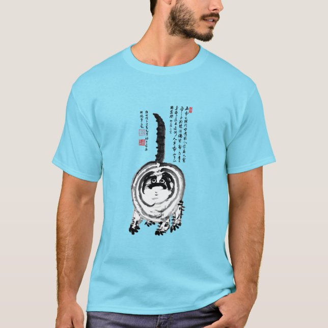 Camiseta Gato De Tabby Japonês Com Brisas Chonky (Frente)