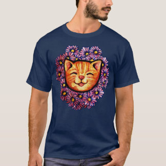 Camiseta Gato de Tabby Laranja Feliz