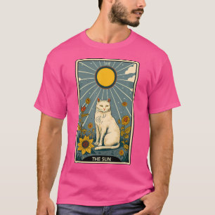 Camiseta Gato De Tarô De Gato Bonito Cartão De Tarô Sun Gat