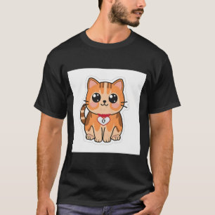 Camiseta Gato de Tater Bonito com Pincel de Coração Tender