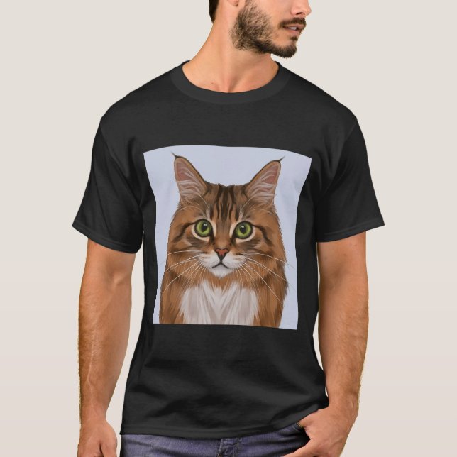 Camiseta Gato de Tater Realista e Bonita (Frente)