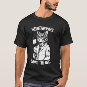 Camiseta Gato de Termodinâmica Termeowdinâmica Marshmallow